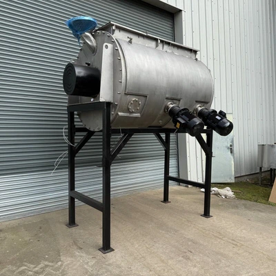 1,660L Stainless Steel Jacketed Kek Gardner Plough Shear Mixer – Type 2500E