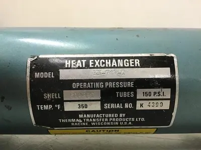 Used THERMAL TRANSFER KN-714-T Heat Exchangers Michigan US | Ideal Machinery #602060