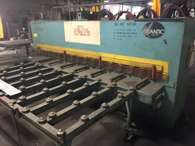 Used 1980 ATLANTIC 10' X 1/4" Power Squaring Shears (Inch) Michigan US | Harbor Machinery Inc. #1283444