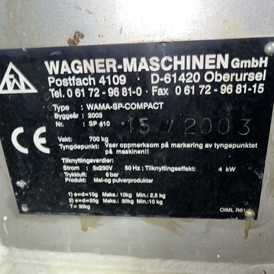 Wagner WAMA-SP-COMPACT Premium Powder Filling Machine