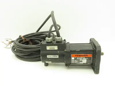 Toshiba RA10M AC Servo Motor 200W 3000 RPM 14mm Shaft