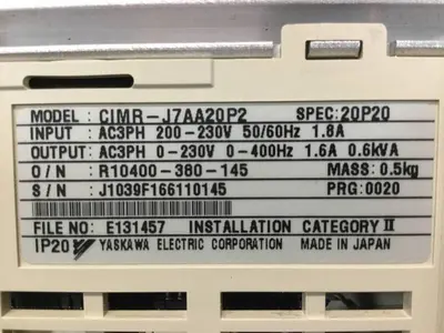 USED YASKAWA CIMR-J7AA20P2