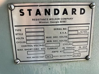 Used STANDARD AR3-24-75 Rocker Arm Spot Welders California US | Wheeler Machinery Sales #1324426