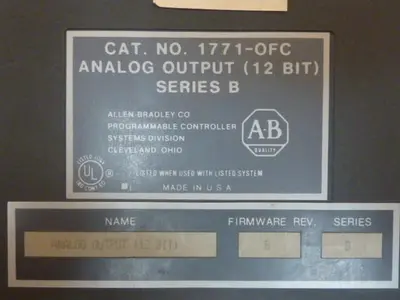USED ALLEN BRADLEY 1771-OFC SER B