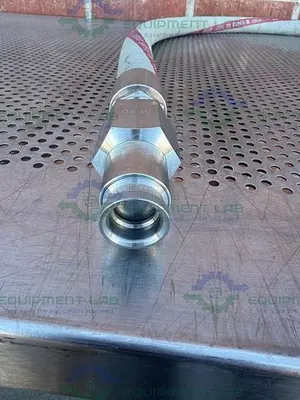 USED FGR FDA 3A CLASS III TRANSFER HOSE 76" W/ SWAGELOK QTM8 QUICK CONNECT STEM