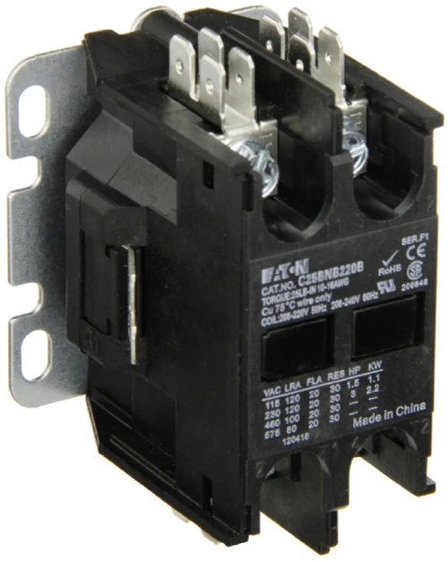 Eaton C25BNB220B Definite Purpose Contactor Non-Reversing 2P 20A 240V 50/60Hz [New]