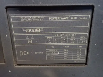 USED LINCOLN ELECTRIC POWER WAVE I400