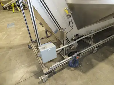 Haumiller Bottle Cap Bowl Feeder with Feed Hopper Elevator Conveyor 480V