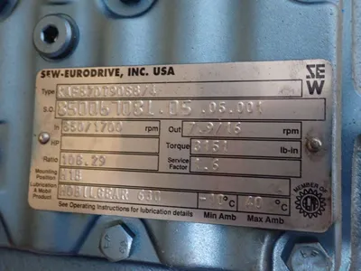 Sew-eurodrive .4/.8 Hp Gear Drive