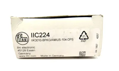 NEW IFM EFECTOR IIK3010-BPKG/AM/US-104-DPS IIC224 SENSOR IIK3010BPKGAMUS104DPS