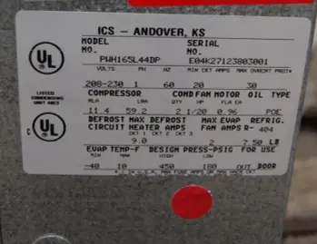 142-1202 ICS Walk In Freezer Condensing Unit Compressor