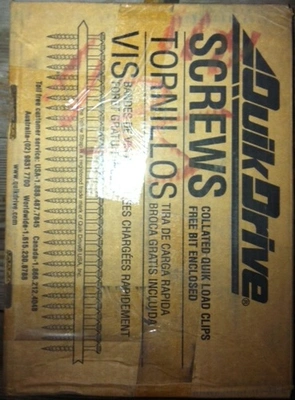 Screws,No.X1S1016, 5/16 HEX #10x1",Approx.1500 screws per box(33)Boxes Available