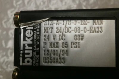 USED Telosense/Burkert 212-A-1/8-F-BR-MAN