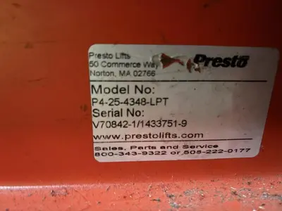 USED PRESTO P4-25-4348-LPT