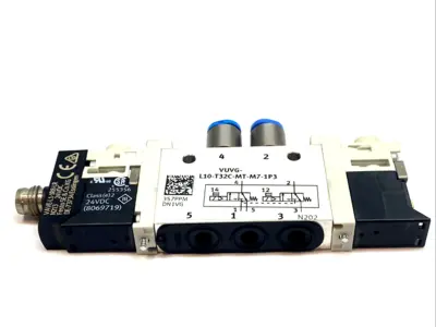 USED FESTO SOLENOID VALVE CLOSED 24V 574356 NO RIGHT SUB BASE