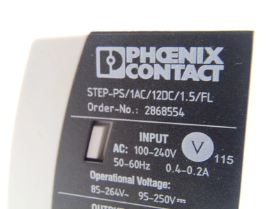 New | in-Stock PHOENIX CONTACT POWER SUPPLY 100-240VAC 12VDC AC/DC Power Supplies | Maverick Industrial Sales #1108982