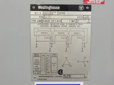 Used WESTINGHOUSE DT-3 Transformers British Columbia CA | Lenmark #265460