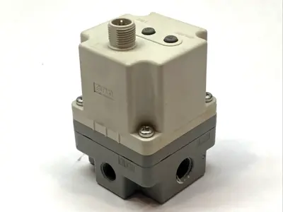 USED SMC ELECTRO-PNEUMATIC REGULATOR 0–0.9MPA 1/4" NPT 24V