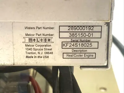 Used Waters SHC Heater Cooler Engine HPLC Melcor Heat Exchangers Michigan US | Maverick Industrial Sales #1393500