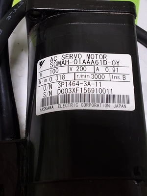 YASKAWA SGMAH-01AAA61D-0Y AC SERVO MOTOR