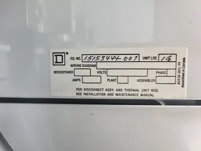 Model 6 Motor Control Center MCC Section, 600V, 3PH, 1200A Bus