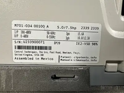 Unidrive Control Techniques M701-034-00100-A (6.5.2)