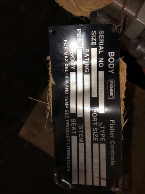 Fisher 2"-1500# HPS Control Valve New Storeroom Spare
