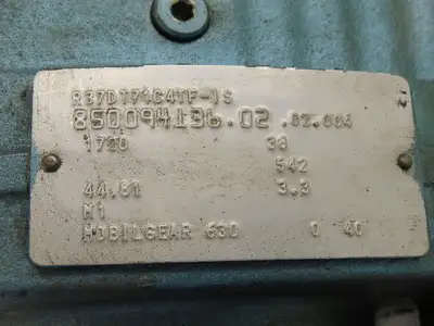 Sew Eurodrive R37DT71C4TFIS 1/3HP Motor 230/460V 3Ph W/44.81:1 Inline Gearbox