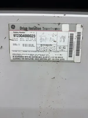 GE 9T23Q4000G23 TRANSFORMERS, 3 PHASE, 60 CYCLE, DRY TYPE | Turner's Machinery (2)