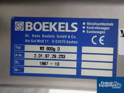 USED Boekel Industries, Inc. Boekels Checkweigher, Model EWK 449