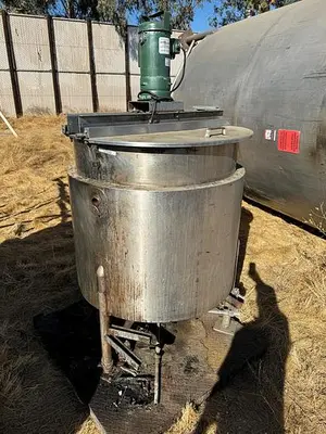 Tank, 170 Gallon, 316 Stainless Steel, Jacketed, Agitated, #5991049