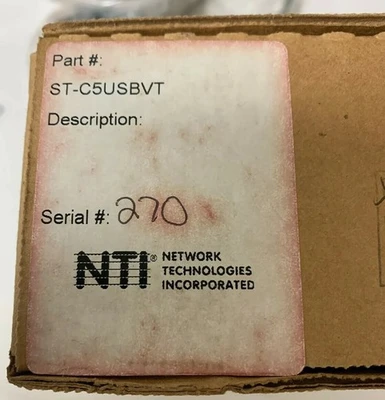 NEW NTI ST-C5USBVT