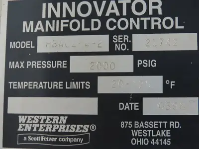 Western Innovator HBAC2-4-2 Gas Co2 Manifold Changeover Control Station
