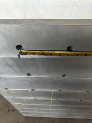 48" X 48" X 36" DRILLED & TAPPED ANGLE PLATE. STOCK # 0544726