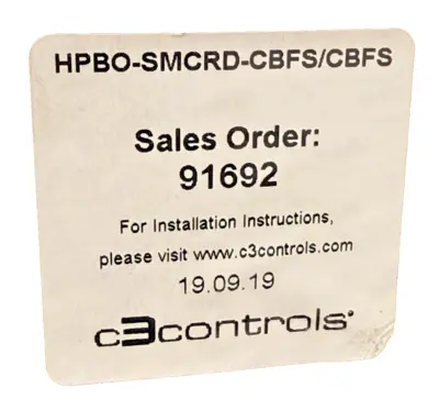 NEW C3 CONTROLS HPBO-SMCRD-CBFS/CBFS