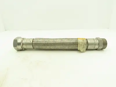 Parker 18" Braided Stainless Steel Flex Hose 2" NPT to 2" Female 37 Degree