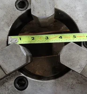 3 JAW CHUCK, LATHE, 15.75IN DIAMETER, 5-1/4IN THROUGH HOLE