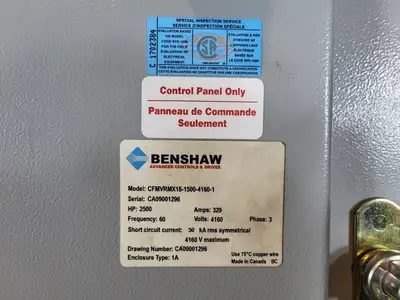 USED BENSHAW CFMVRMX18-1500-4160-1