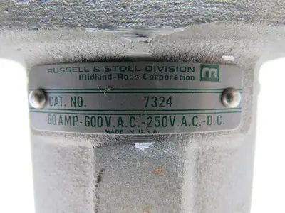 Russell & Stoll 7324 60 Amp Plug Pin & Sleeve Receptacle  Parts Housing & Plug