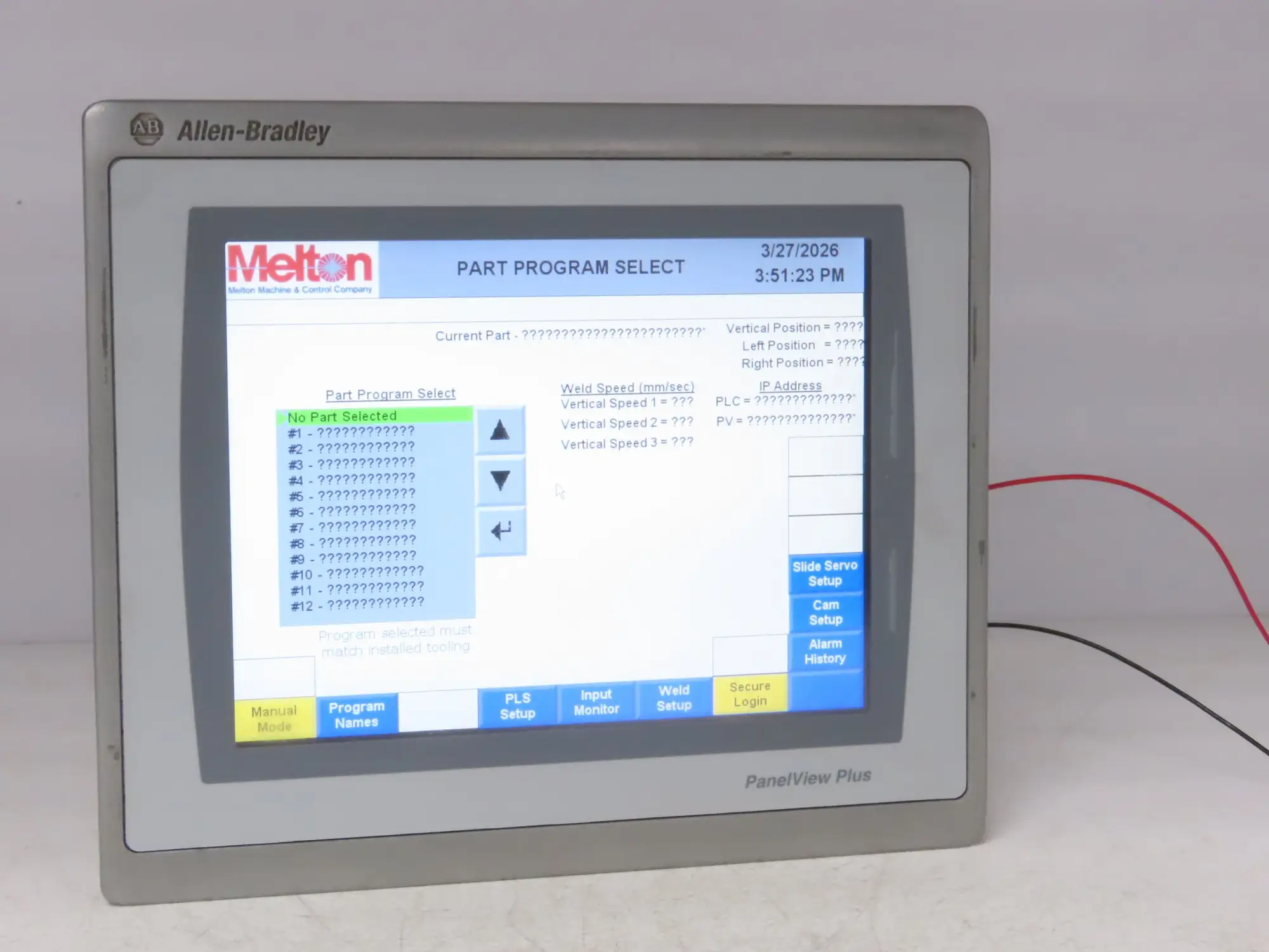Allen Bradley 2711P-T10C22D9P HMI PanelView Plus 7 Operator Touch Panel 10.4"
