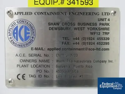 USED Applied Containment Engineering Applied Containment Engineering Portable HEPA Air Handler