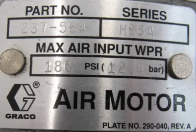 NEW GRACO 237-526 PUMP 237-564 AIR MOTOR H98A SERIES 237526
