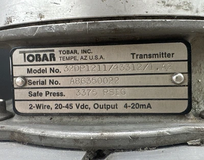 Used Tobar 32DP1211/43312/1 Test Equipment - Other Indiana US | J&J Industrial Supply #1260420