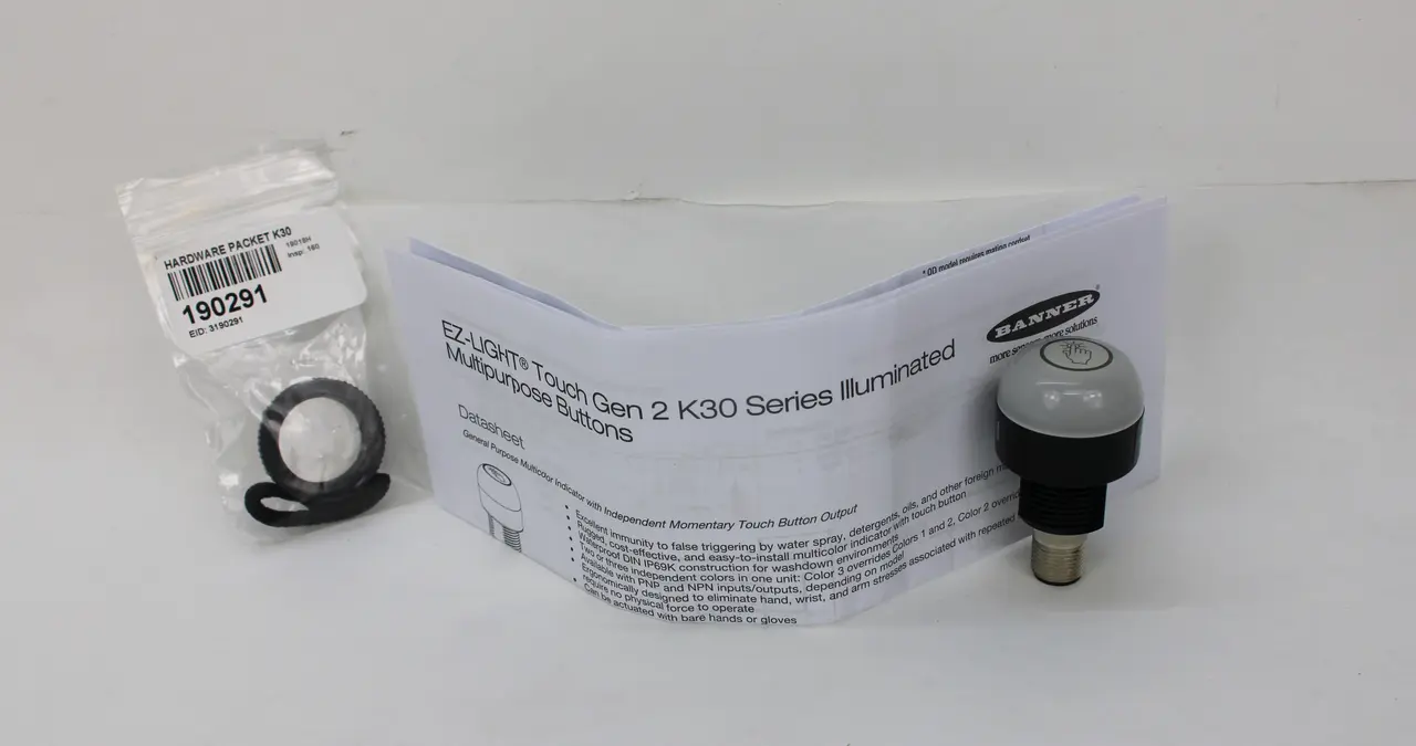 Banner K30PT2QRF2Q K30 Series Illuminated Multipurpose Buttons