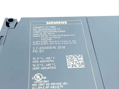 USED SIEMENS SIMATIC S7-1500, 6ES7 522-5HH00-0AB0