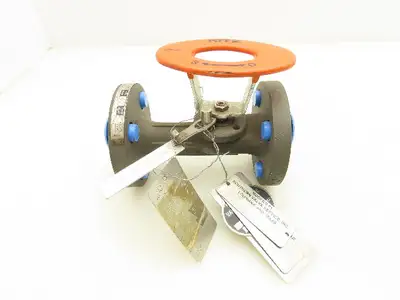 Kitz 300SCTAM-FS Chemical Ball Valve 1/2" Flanged Class 300 Steel 4-Bolt