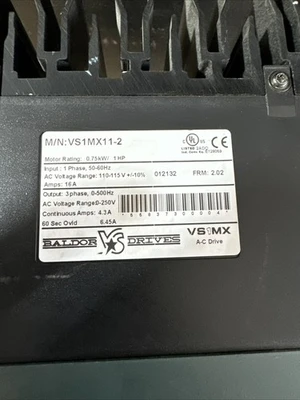 USED Baldor VS1MX11-2