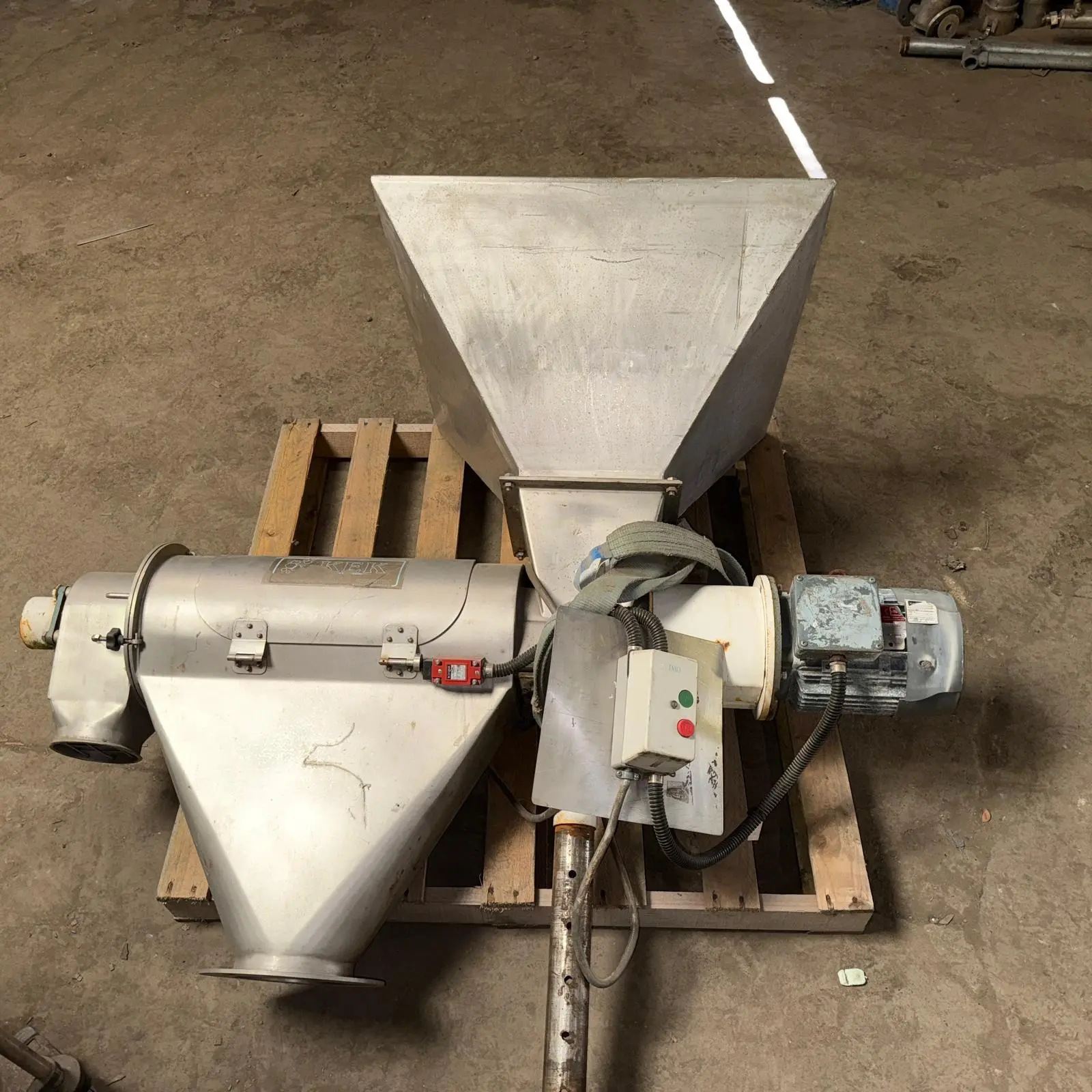 Kek Stainless Steel Rotary Brush Sieve - 180mm Dia x 500mm Face