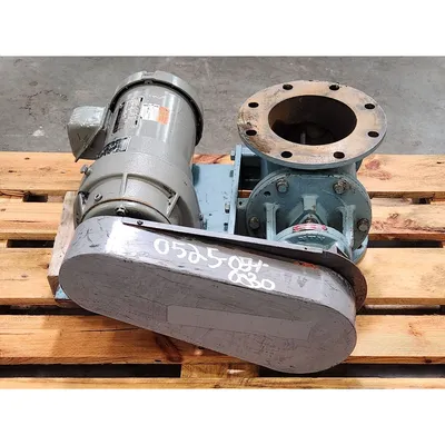 Used 6" Circular Rotary Airlock Valve - Rubber Rotor