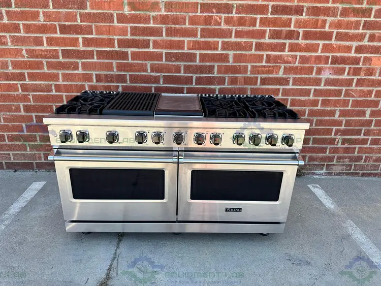 Used VIKING VDR5606GQSS 60" STAINLESS STEEL DUAL FUEL RANGE W/ GRILL AND GRIDDLE Residential Appliances California US | Equipment Lab #1004291